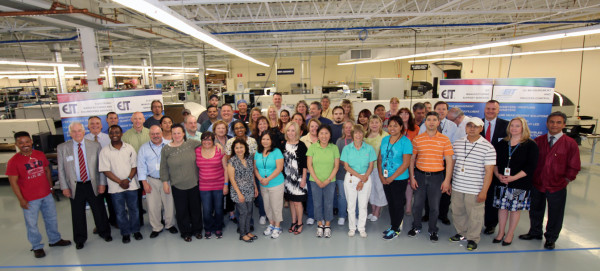 Employees, customers and vendors celebrated EIT's move to Salem.